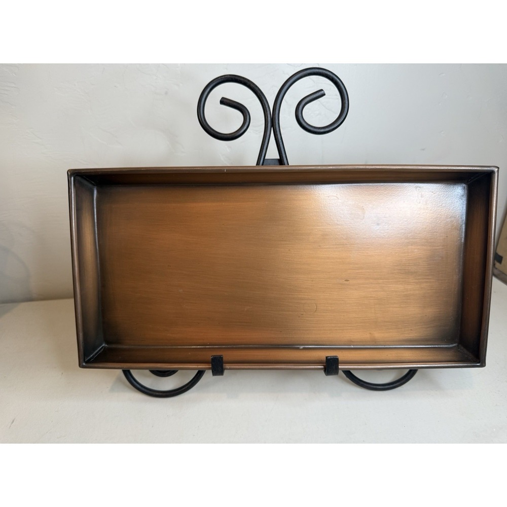 Smith & Hawken Vintage Copper Rectangular Tray Decorative Accent Metal Platter